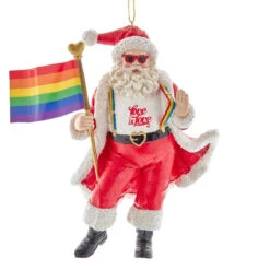 Kurt Adler Pride Santa Ornament