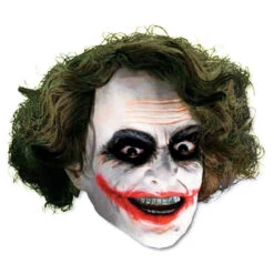 Vinyl 3/4 Joker Mask With Hair