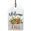 Metal Autumnal "Welcome Fall" Hanging Wall Sign -Finest Christmas Decoration Welcome Fall Embossed Metal Hanging Sign 32016.1680105767