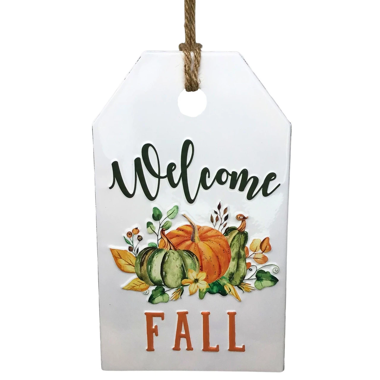 Metal Autumnal "Welcome Fall" Hanging Wall Sign 3 Metal Autumnal "Welcome Fall" Hanging Wall Sign