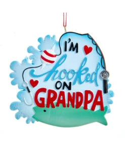 Kurt Adler Personalized I'm Hooked On Grandpa Ornament