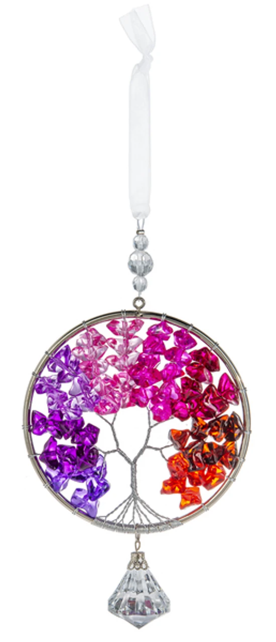 Purple Tree Of Life Pendant Ornament 3 Purple Tree Of Life Pendant Ornament