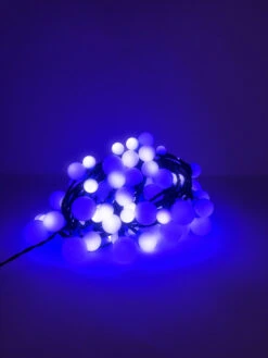 Lumineo 120 LED Color Changing Cherry Lights Black Wire -Finest Christmas Decoration blue 61959.1604691968