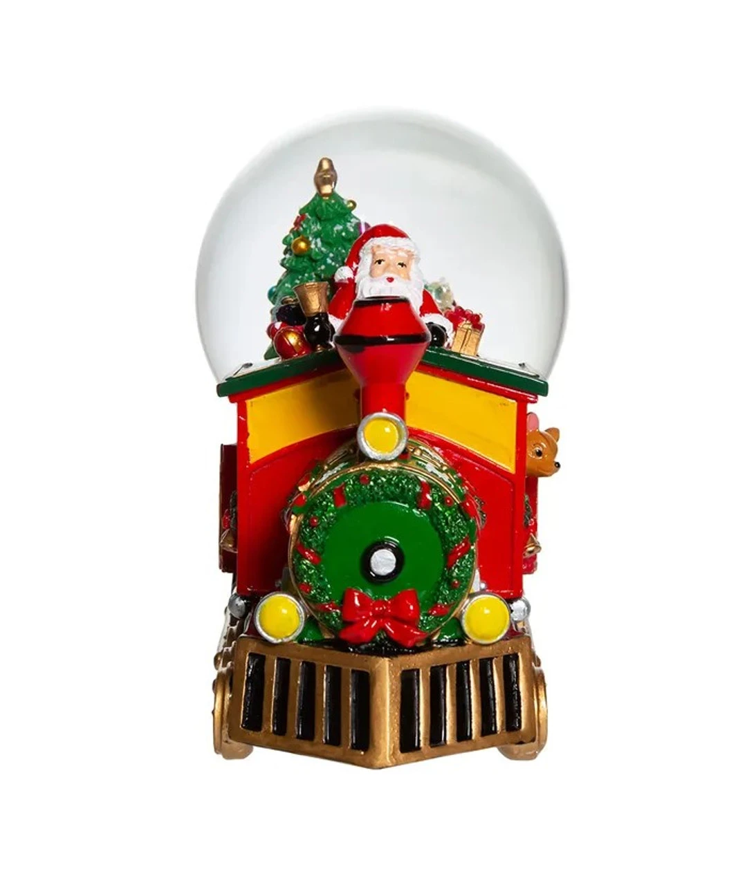 Kurt Adler 120MM Musical Santa Driving Train Water Globe 4 Kurt Adler 120MM Musical Santa Driving Train Water Globe - Image 2