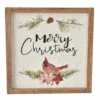 "Merry Christmas" With Cardinal Wall Decor