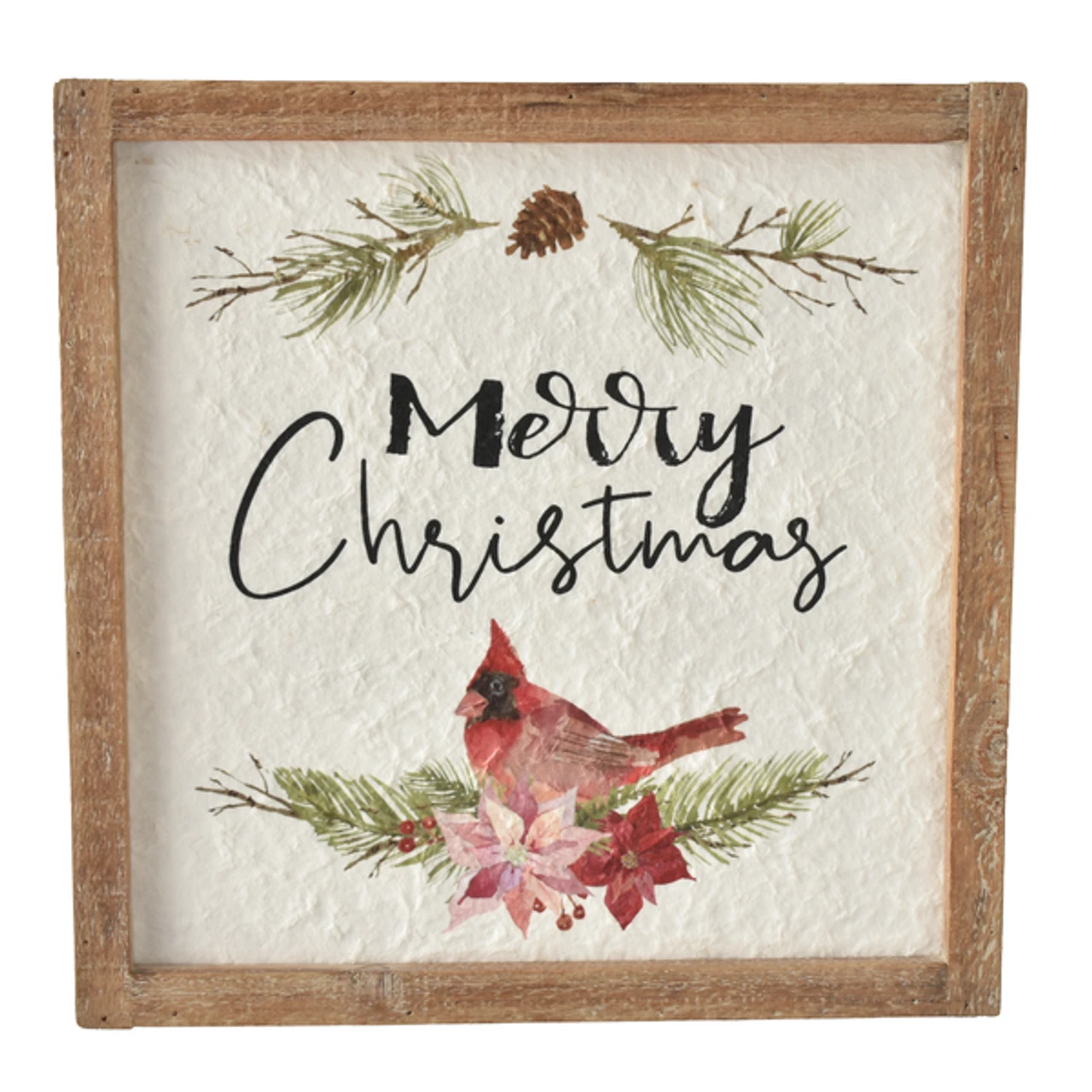 "Merry Christmas" With Cardinal Wall Decor 3 "Merry Christmas" With Cardinal Wall Decor