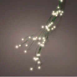 Lumineo Christmas Tree Micro LED Warm White Lights On Green Wire Easy Hang Loop For 7ft Tree -Finest Christmas Decoration easy hang string lights warm white micro wire 06286.1669135862