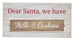 "Dear Santa, We Have Milk & Cookies" Spinning Sign