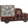 "All Is Calm All Is Bright" Plaid Truck Figurine -Finest Christmas Decoration ex23524 c 38893.1625323864