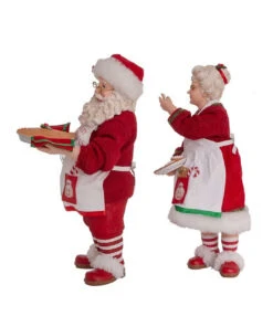 Kurt Adler 10.5" Fabriché™ Mr. And Mrs. Claus Dessert Set, 2-Piece Set -Finest Christmas Decoration fa0146 04 07288.1628262948