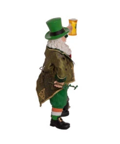 Kurt Adler 12" Fabriché™ Musical Irish Santa Holding A Beer Mug -Finest Christmas Decoration fa0149 02 40694.1628264474