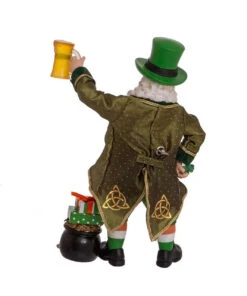 Kurt Adler 12" Fabriché™ Musical Irish Santa Holding A Beer Mug -Finest Christmas Decoration fa0149 03 22089.1628264475