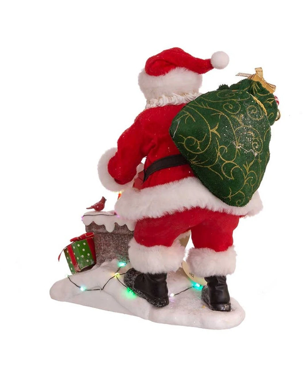 Kurt Adler 10.5" Fabriché™ Lighted Chimney Santa 6 Kurt Adler 10.5" Fabriché™ Lighted Chimney Santa - Image 4