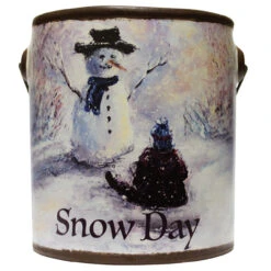 Snow Day (Crumb Coffee Cake) Scented Jar Candle (20 Oz) Decorative Ceramic Jar Candle With True To Life Fragrance Made In USA