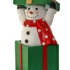 25" Outdoor Snowman Kneeling In A Gift Box Figurine -Finest Christmas Decoration hFf9YGWQ 98268.1615822087