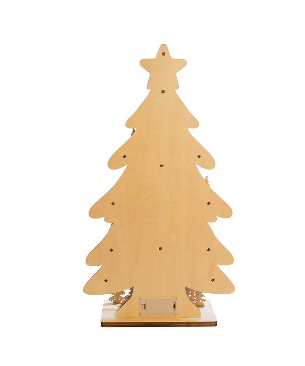 Kurt Adler Light-Up LED Wooden Christmas Tree With Village Scene 6 Kurt Adler Light-Up LED Wooden Christmas Tree With Village Scene - Image 4