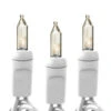 50 FOOT - CLEAR MINI LIGHT SET WITH WHITE WIRE - 100 LIGHTS - -Finest Christmas Decoration lights white 33660.1471227091