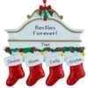 Personalized White Mantle With 4 Red Stockings Ornament -Finest Christmas Decoration mantle 4 22647.1470206668