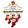 Personalized White Mantle With 6 Red Stockings Ornament 1 Personalized White Mantle With 6 Red Stockings Ornament -Finest Christmas Decoration mantle 6 96759.1470207103