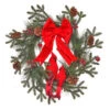 24" Frosted Spruce Cardinals With Bow Wreath 1 24" Frosted Spruce Cardinals With Bow Wreath -Finest Christmas Decoration pR 9yJQ 02648.1616595300