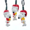 Kurt Adler Peanuts10-Light LED Snoopy And Woodstock Light Set -Finest Christmas Decoration pn9191 base 49593.1606914125
