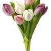 Eve Mixed Dutch Tulips Pink White Purple 19"