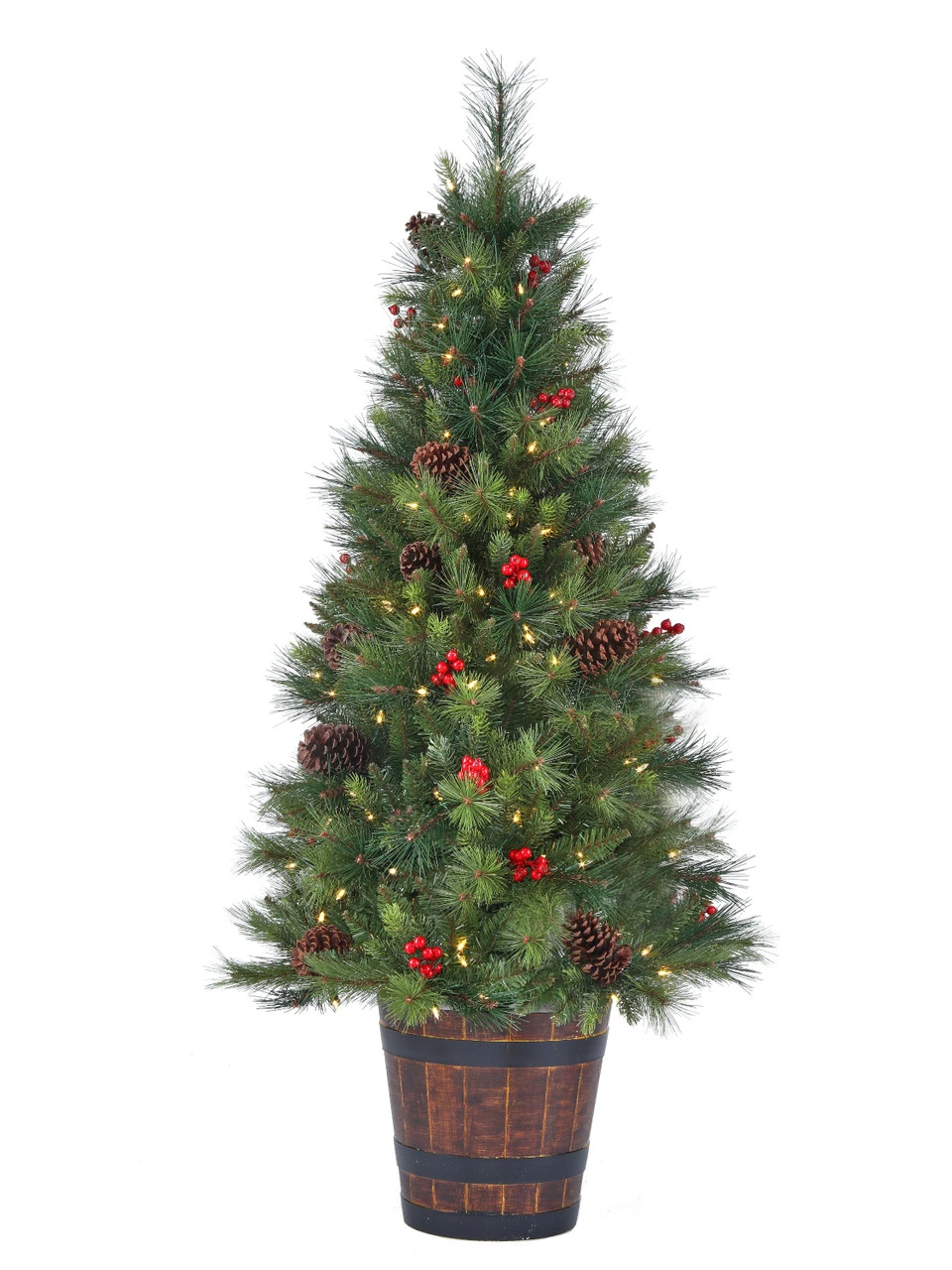 30" LED Potted Forrest Berry Fir Tree 3 30" LED Potted Forrest Berry Fir Tree