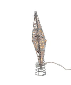 Kurt Adler UL 20-Light Silver Star Treetop -Finest Christmas Decoration ul0913s 02 44964.1622373205
