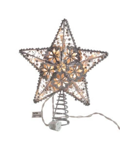 Kurt Adler UL 20-Light Silver Star Treetop -Finest Christmas Decoration ul0913s 04 69936.1622373208
