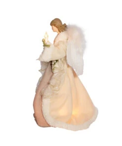 Kurt Adler Ivory And Grey Lighted Angel Treetop -Finest Christmas Decoration ul2227 04 61023.1622377720