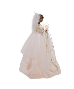 Kurt Adler African American Ivory And Gold Lighted Treetop -Finest Christmas Decoration ul2230 02 55570.1622379657