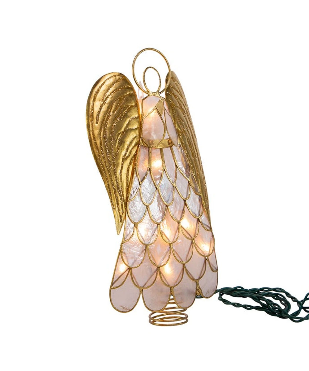 Kurt Adler UL 10-Light Capiz Angel Lighted Treetop 4 Kurt Adler UL 10-Light Capiz Angel Lighted Treetop - Image 2