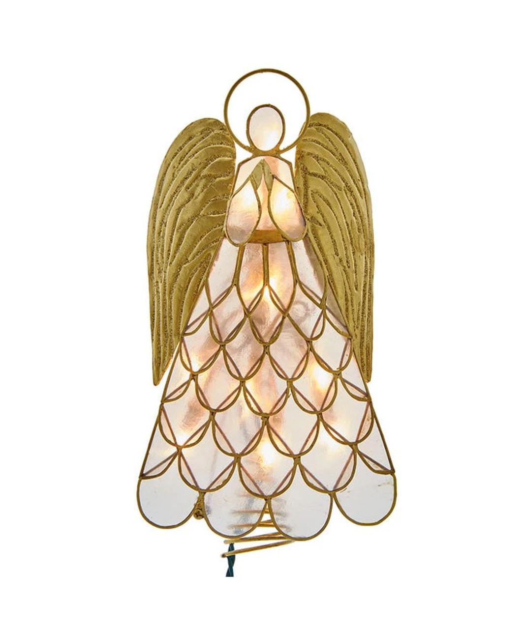 Kurt Adler UL 10-Light Capiz Angel Lighted Treetop 3 Kurt Adler UL 10-Light Capiz Angel Lighted Treetop
