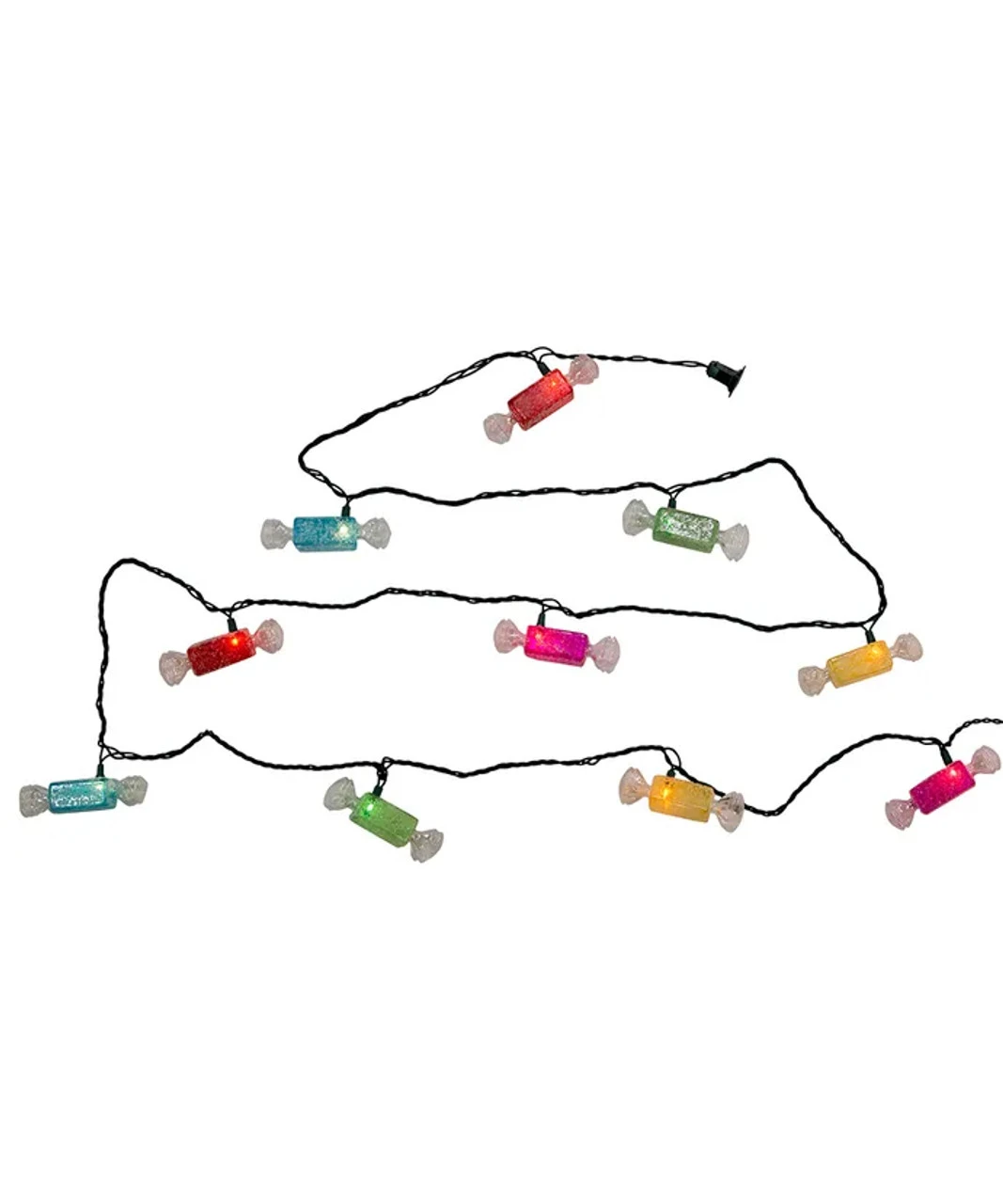 Kurt Adler Multicolored Glitter Candies Novelty Light Set 4 Kurt Adler Multicolored Glitter Candies Novelty Light Set - Image 2