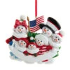 Kurt Adler Personalized Patriotic Snow Family Of Six Ornament 1 Kurt Adler Personalized Patriotic Snow Family Of Six Ornament -Finest Christmas Decoration w8517 76193.1622548660