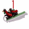 Kurt Adler Black Bear Sled Family Of 2 Ornament For Personalization -Finest Christmas Decoration w8538 38538.1655464079