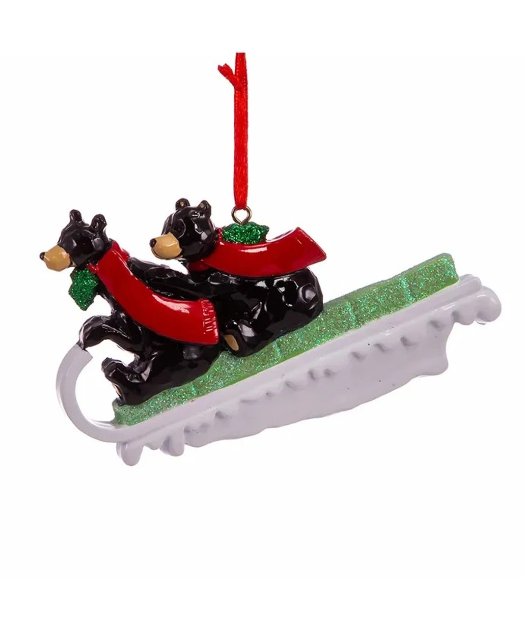 Kurt Adler Black Bear Sled Family Of 2 Ornament For Personalization 3 Kurt Adler Black Bear Sled Family Of 2 Ornament For Personalization